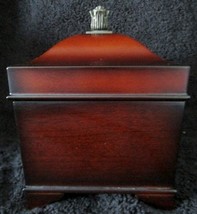 Vintage Bombay Company Dark Wooden Music Box / Velvet Lined Ring Box 5&quot; Tall - £27.69 GBP