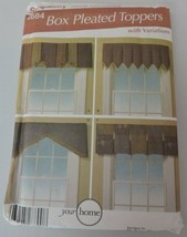 Simplicity Home Decorating Sewing Pattern Uncut Box Pleated Toppers Wind... - £10.21 GBP