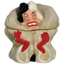 Walt Disney&#39;s 101 Dalmatians Cruella De Vil Figure Ceramic Cookie Jar NE... - £72.69 GBP