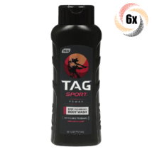 6x Bottles TAG Sport Power Refreshing Deep Cleansing Body Wash | 18oz | - £23.18 GBP