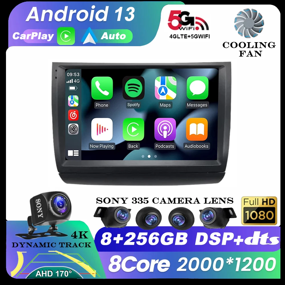 Android 13 Car Radio Multimedia Video Player For Toyota Prius 20 2002-2009 GPS - £133.07 GBP+