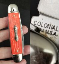 vintage pocket knife "FOREST MASTER" Colonial NEW OLD STOCK bright orange! - $31.99