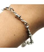 BARBED WIRE BRACELET 7" Adjustable Punk Rock Rocker Goth Metal Alloy Ski... - $4.95