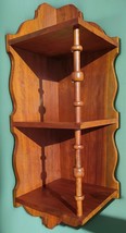 Handmade Corner Wall Mount HEAVY Solid Wood Shelf 3 Tier Curio 43&quot; 2 AVAILABLE! - $247.49