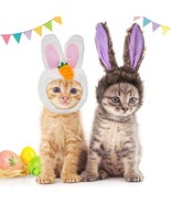 2 Pack Cute Cat Easter Costume - Adjustable Soft Bunny Rabbit Hat with Ears - £11.40 GBP