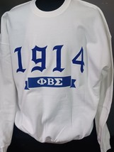 Phi Beta Sigma Fraternity White Pullover Sweat Shirt Big Sigma Sweatshir... - $50.00