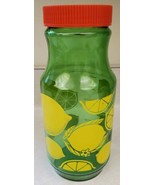 Vintage Anchor Hocking Green Lemonade Lemon Juice Jar Pitcher Retro - Re... - £19.39 GBP