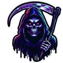 Reeper Undertaker Halloween Vinyl Decal Sticker UV &amp; Water Proof Water B... - $109.41 MXN