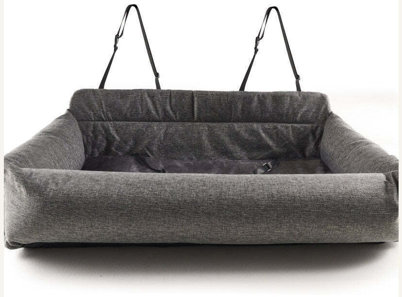 Primary image for PupProtector Memory Foam Dog Car Bed - Gray Double Seat 