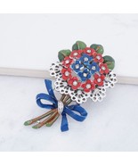 Crown Trifari Flower Bouquet Brooch Pin Clip Alfred Philippe Rhinestone ... - £330.86 GBP