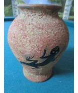 Rough Red Clay Mexican Pottery Vessel With Lizzards And Serpents [POT3] - $99.10 CAD