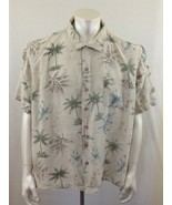 Batik Bay Men&#39;s Beige Palm Trees Short Sleeve 100% Silk Hawaiian Shirt S... - €6,95 EUR