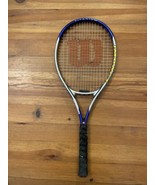 Wilson Impact Titanium Tennis Racket Silver L4 4 1/2 Sports Athletic - $16.00