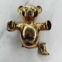 Vintage Gold Tone Teddy Bear Belt Buckle Piece - £5.48 GBP