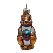 Vintage Chipmunk Ornament Department 56 Gold Colored - £8.54 GBP