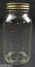 Ball Clear Glass One Quart 1988 Mason Jar With Original Lid No. 9 &amp; 62A - £27.05 GBP