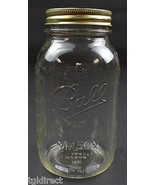 Ball Clear Glass One Quart 1988 Mason Jar With Original Lid No. 9 &amp; 62A - £26.77 GBP