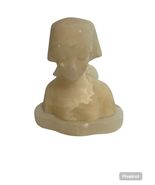 Vintage Alabaster Bust Sculpture Woman Head Carved Stone Figurine 5” - $23.40
