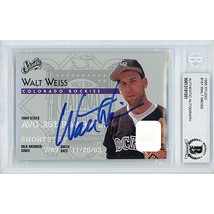 Walt Weiss Colorado Rockies Autograph 1995 Studio Baseball On-Card Auto Beckett - £61.42 GBP