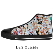 Sexy Vintage Pin Up girl Collage Sticker Design High Top Canvas Sneaker Shoes  - £31.37 GBP
