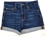 American Eagle Womens Curvy Hi Rise Shortie Cutoff Blue Denim Shorts Size 2 - $16.00
