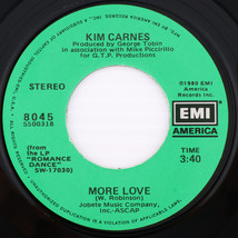 Kim Carnes – More Love / Changin&#39; - 1980 45 rpm 7&quot; Single EMI 8045 LA Pressing - £3.88 GBP