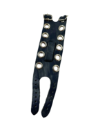 Bikers Rockers Leather Watch Band Bracelet Punk Gothic Blue - $39.27 CAD