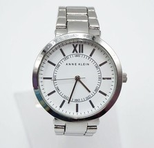 Anne Klein Ladies White Dial Silver Plated Bracelet Watch AK/1555 New Battery - £18.50 GBP