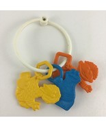 Sesame Street Vintage Baby Key Rattle Teether Big Bird Cookie Monster Er... - €17,88 EUR