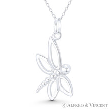 Dragonfly Insect Animal Charm Italy .925 Sterling Silver 19x23mm Pendant - £12.97 GBP+