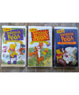 (3) Winnie the Pooh VHS Sing a Song, Spookable Pooh, Sing a Song with Ti... - $14.95