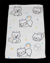 Serendipity Blushing Unicorn Rainbow CATS Pastel Colors Decorative HAND Towel - £11.98 GBP