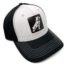 Mack Trucks Bulldog Logo Black Grey Curved Bill Adjustable Snapback Hat - £10.14 GBP
