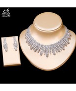 Charm AAA Cubic Zirconia Fashionable Women&#39;s Jewelry Set Bridal Wedding ... - $146.31