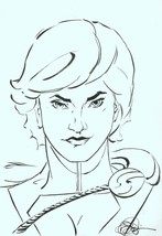 Dan Neidlinger SIGNED Original DC Comics / JSA Art Sketch ~ Power Girl - $29.69