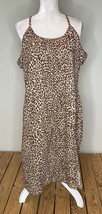 Wednesdays girl NWT women’s cheetah print tank dress size 18 brown E3 - £16.24 GBP