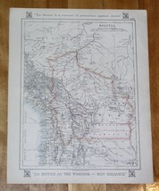 1921 Original Vintage Map Of Bolivia / Brazil / South America - £13.66 GBP