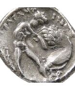 HERAKLES wrestling the Nemean Lion/ATHENA Tarentum Calabria Silver Diobo... - $312.55