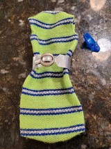 Vintage Barbie Doll Now Knit #1452 Dress Belt &amp; Shoe 1970s - $34.95