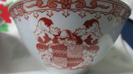 Red Copeland Spode Reproduction Compatible with Lee Bowl Heraldry 2 X 4 1/2&quot; - £30.84 GBP