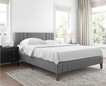 King, Peyton Slate, Headboard And Wood Frame With Wood Slat Support, Chi... - £165.36 GBP
