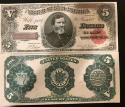 Reproduction 1891 Treasury Note Currency Maj Gen George H. Thomas Civil War - £3.13 GBP