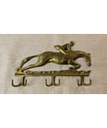 Vintage Brass Race Horse &amp; Jockey Hooks - $61.00