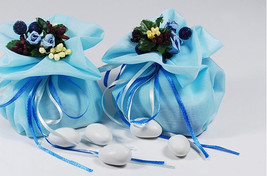 5pieces Blue Color Gift Bags, Fall in Love Favor Bags, Personalized Wedd... - $5.90