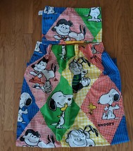 Vintage Snoopy Peanuts Pleated Drape Diamond Curtain Valance Fabric JC P... - $37.39