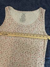 Faded Glory Must Have Tank Top Floral Ribbed Stretch Women&#39;s 1X  16W - $8.00