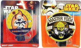 Star Wars Yoda &amp; Fire Division - Night Light by Disney (Set of 2) - £11.63 GBP