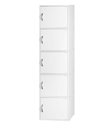 5-Shelf, 5-Door Multi-Purpose Cabinet, White - $2,467.70 MXN