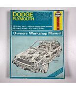 Dodge Plymouth Colt Champ 1978-1987 Tune Up Shop Service Repair Manual Book - $238.84 MXN