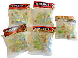 Marbles Penny King&#39;s Cat&#39;s Eye Glass 15 per pkg &amp; 1 Shooter 5 Unopened P... - $140.11